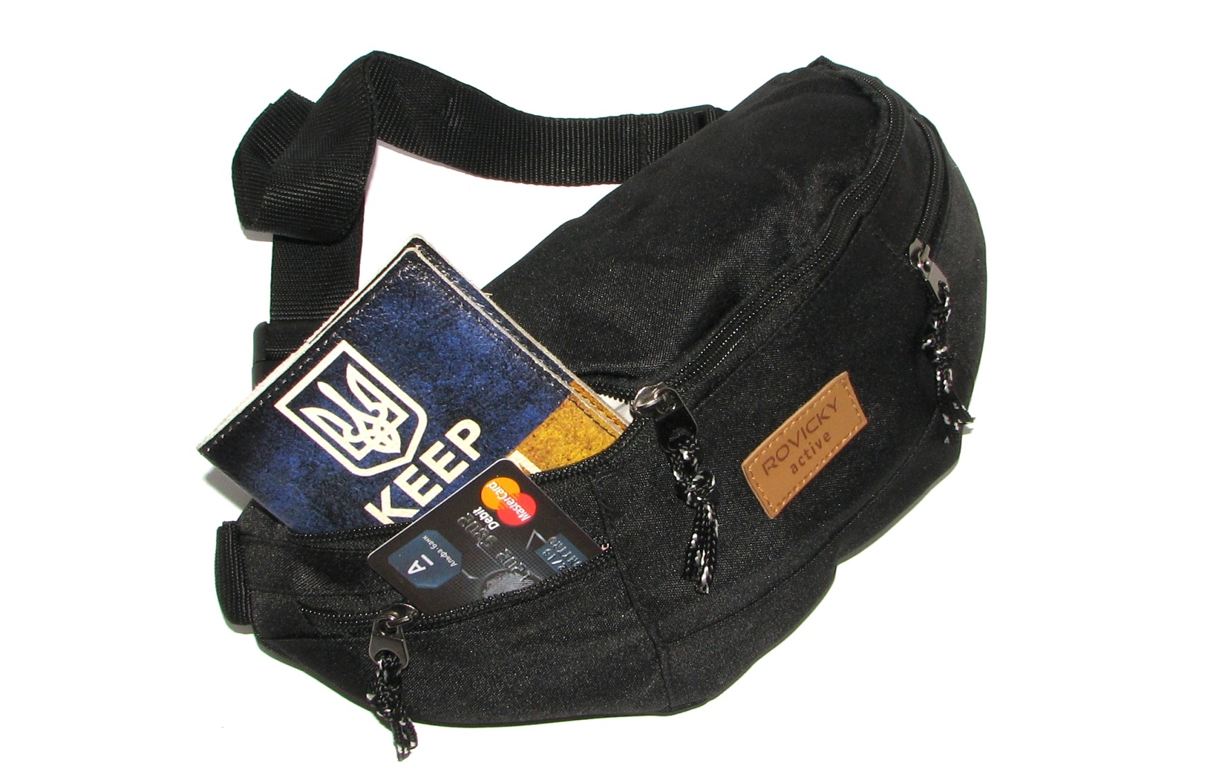 Сумка на пояс (бананка) Rovicky BAG-WB-01-3965 BLACK Сумка на пояс (бананка) Rovicky BAG-WB-01-3965 BLACK